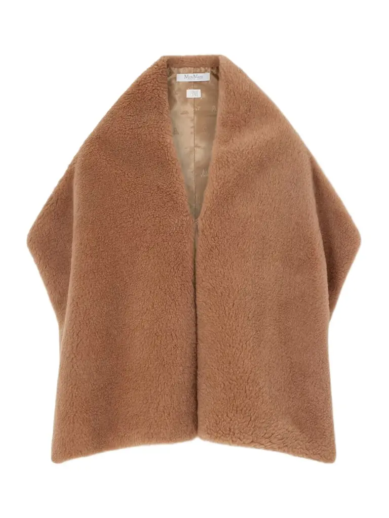 Max Mara Camel Hair And Silk-blend Fleece Scarf