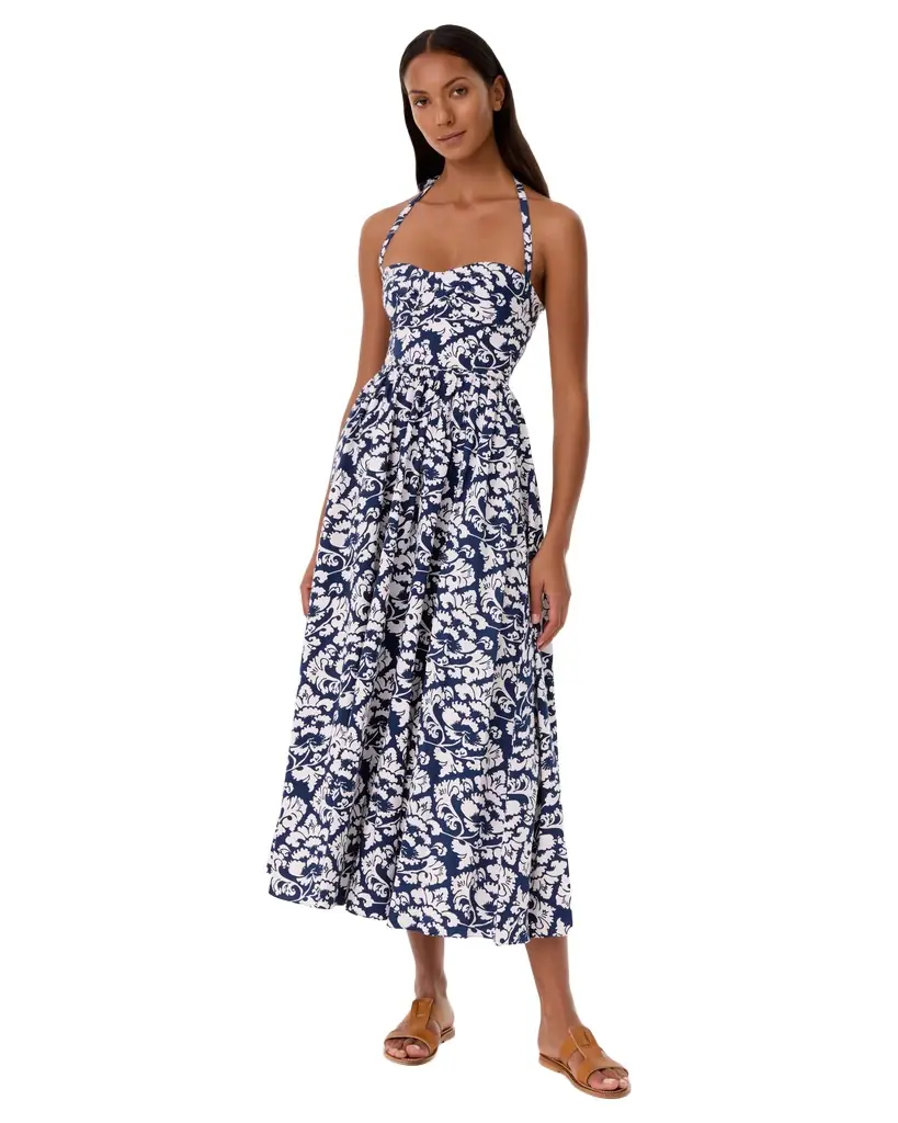 Emporio Sirenuse Johanna Dress in Lotus Flower Print
