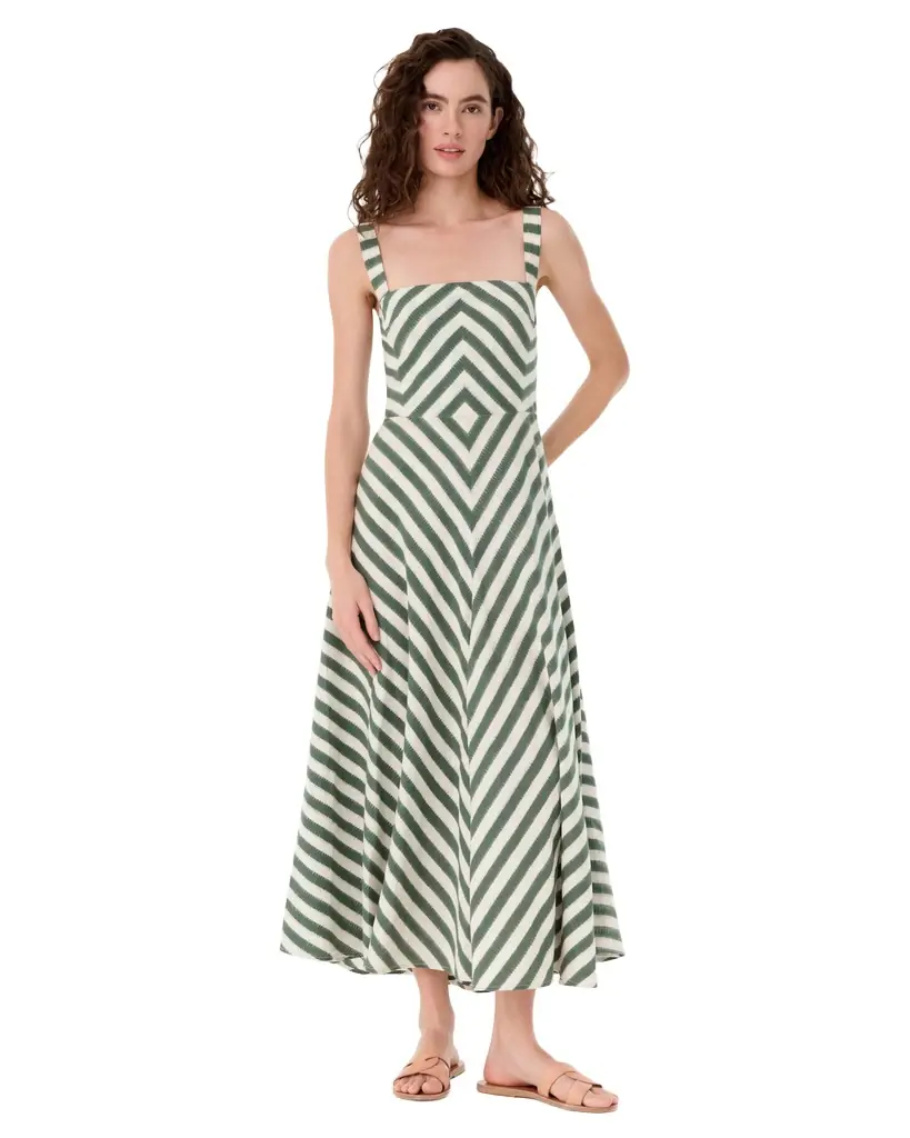 Emporio Sirenuse Margherita Dress in Ikat Stripes