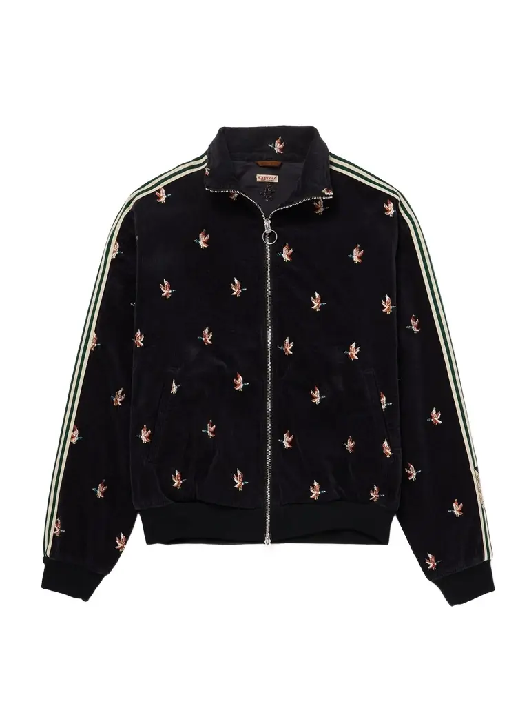 KAPITAL Striped Webbing-Trimmed Embroidered Cotton-Blend Corduroy Track Jacket - Men