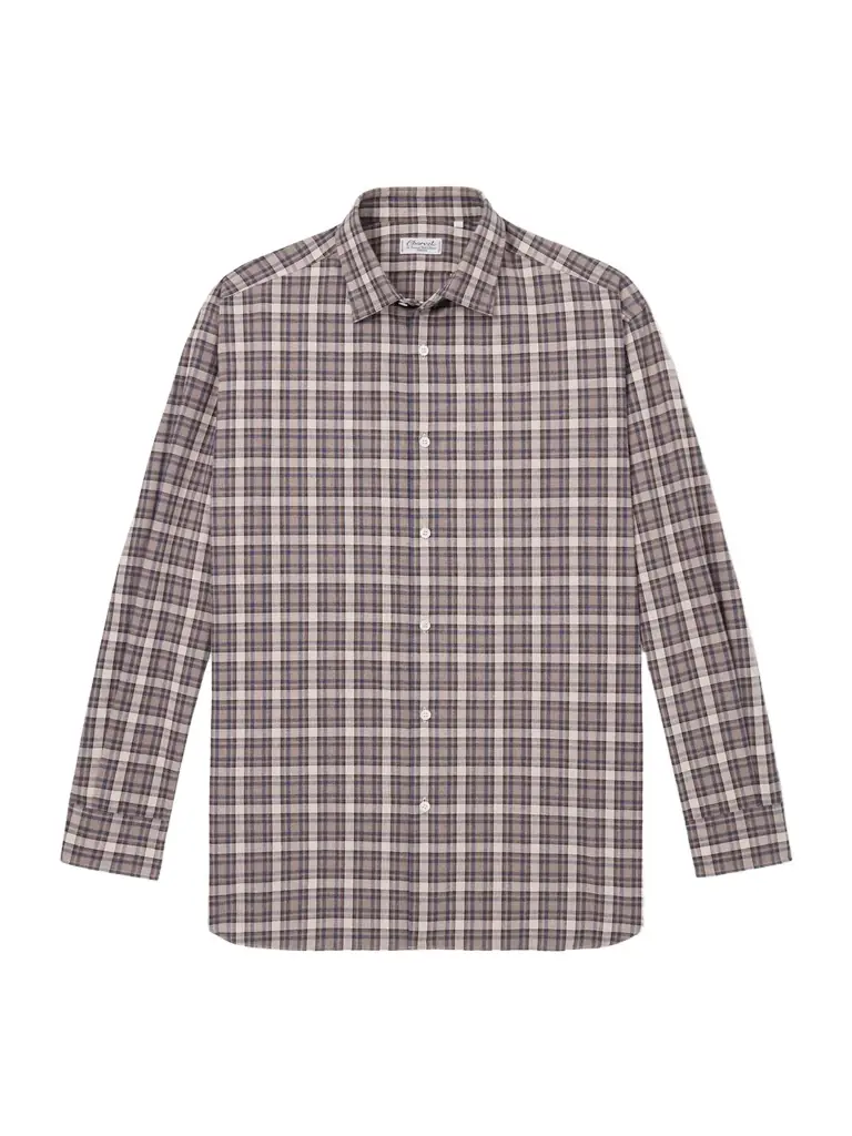 Charvet Checked Cotton-Flannel Shirt - Men