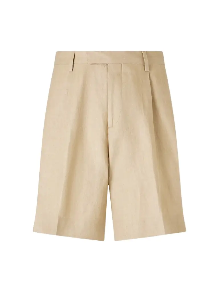 Lardini Straight-Leg Pleated Twill Shorts - Men
