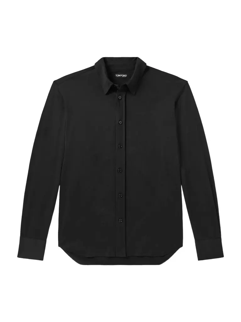 Tom Ford Silk and Cotton-Blend Jersey Shirt - Men