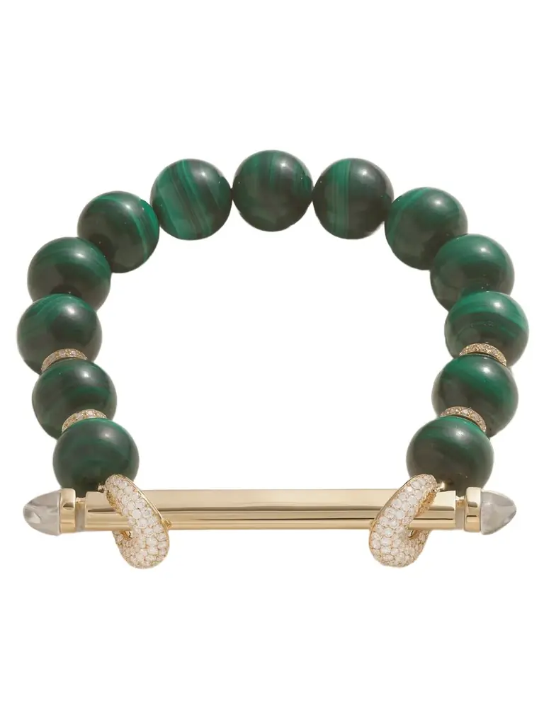 Ananya Jumbo Chakra 18-karat Gold Multi-stone Bracelet