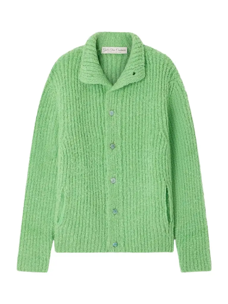 God’s True Cashmere Oversized Ribbed Cashmere-bouclé Cardigan