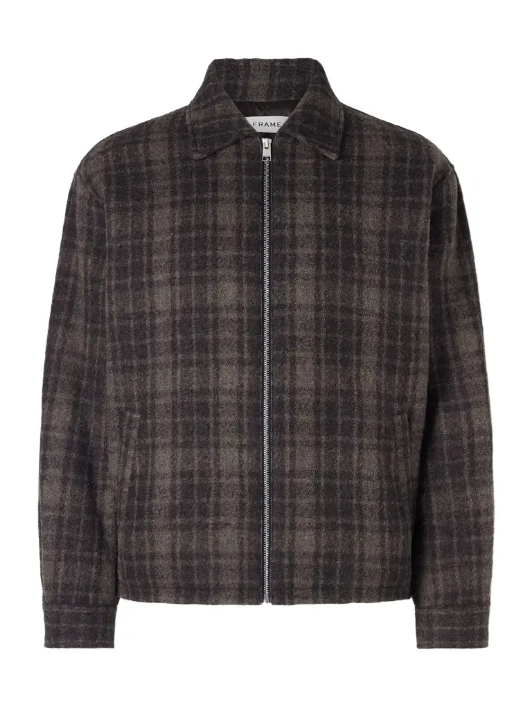 Frame Padded Checked Virgin Wool-Tweed Blouson Jacket - Men