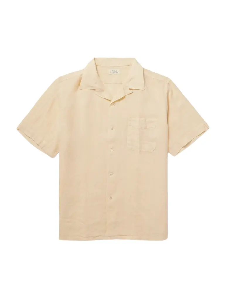 Hartford Palmito Mc Pat Convertible-Collar Linen Shirt - Men