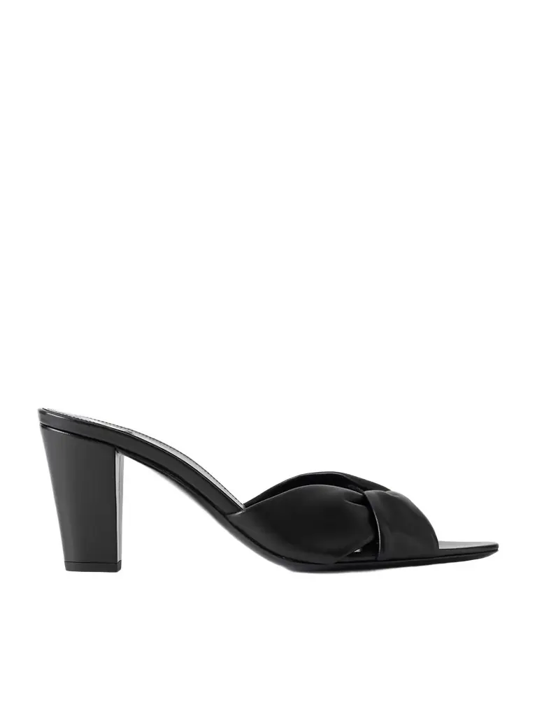 Saint Laurent Franciane Twisted Leather Mules