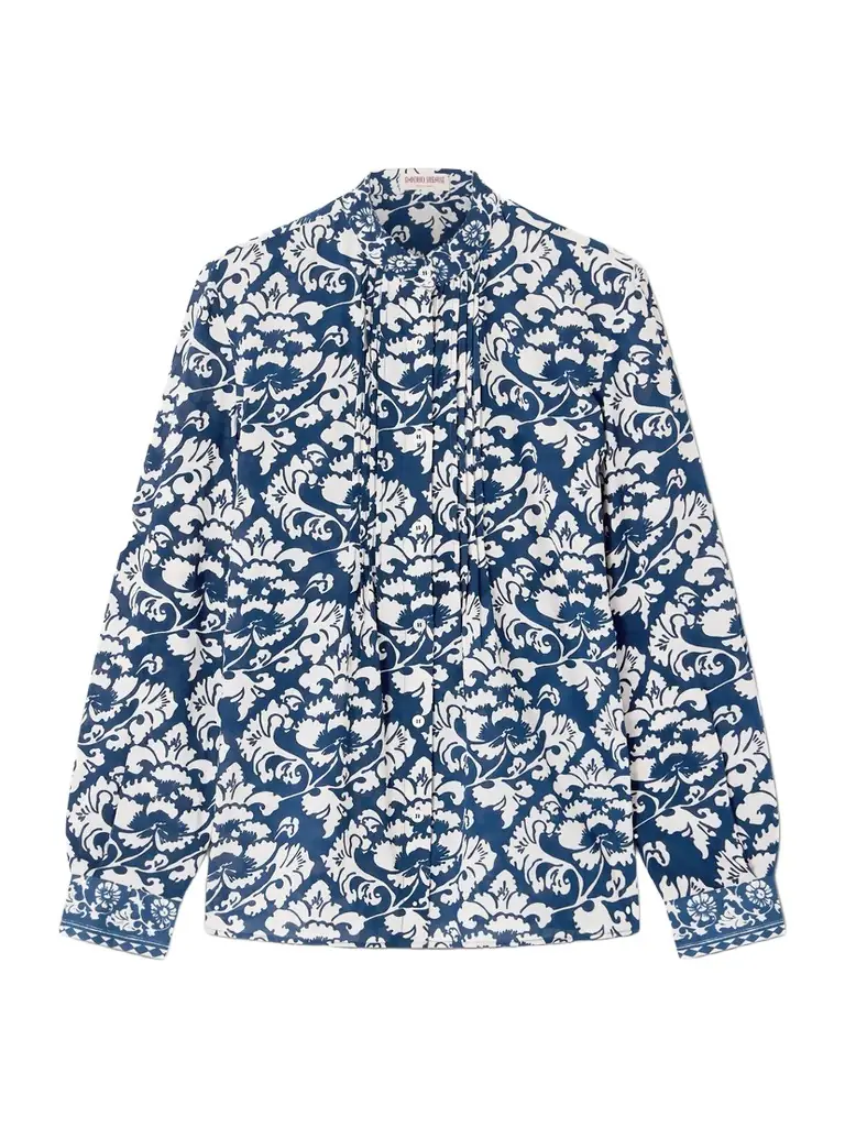 Emporio Sirenuse Chiara Floral-print Cotton Blouse