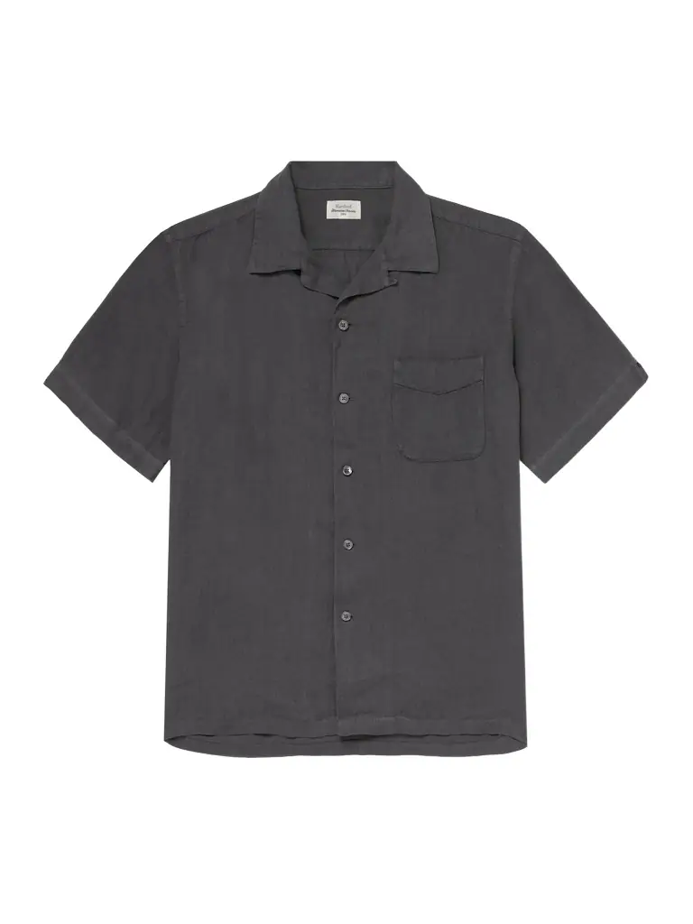 Hartford Palmito Mc Convertible-Collar Linen Shirt - Men