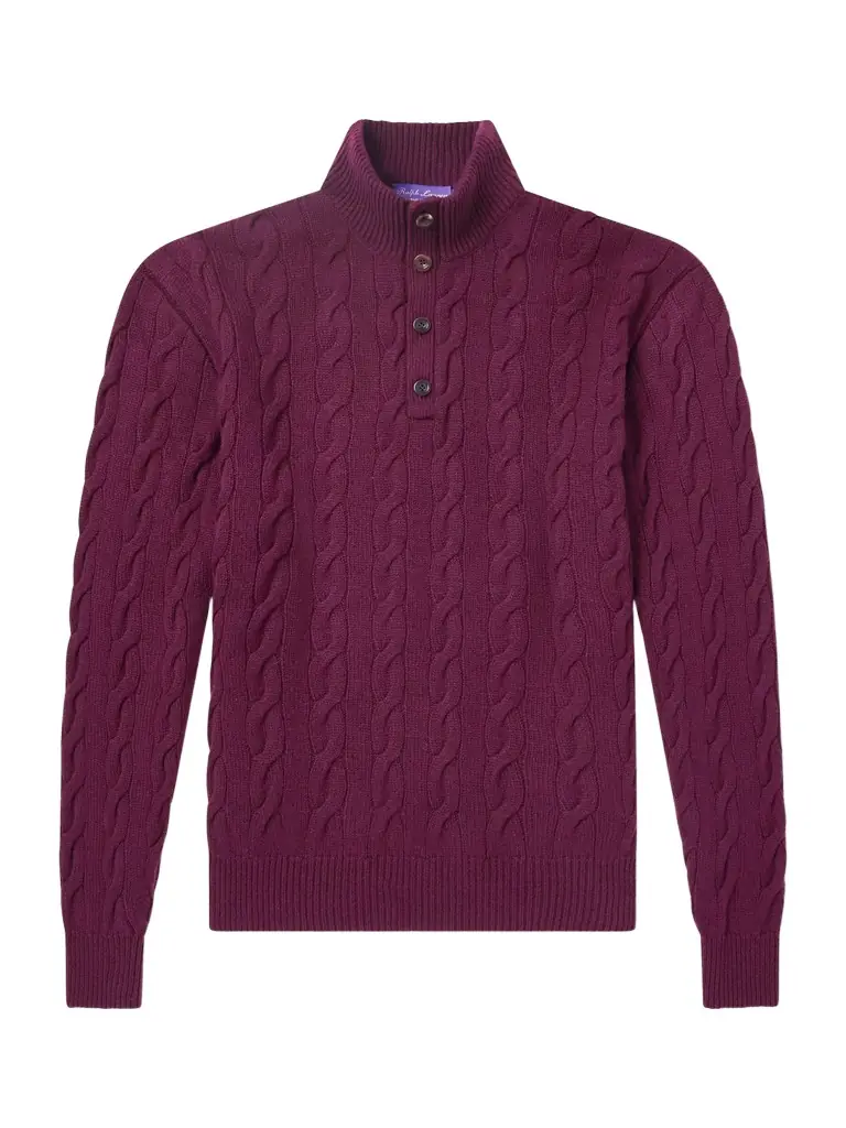Ralph Lauren Purple Label Cable-Knit Cashmere Sweater - Men