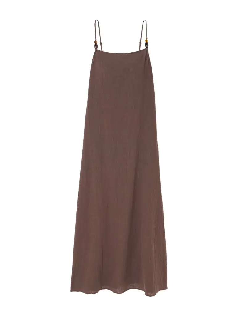 Staud Laura Bead-embellished Cotton-gauze Maxi Dress