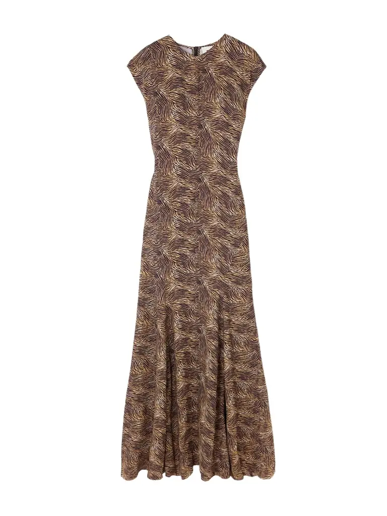 Tove Vanja Zebra-print Stretch-crepe Maxi Dress