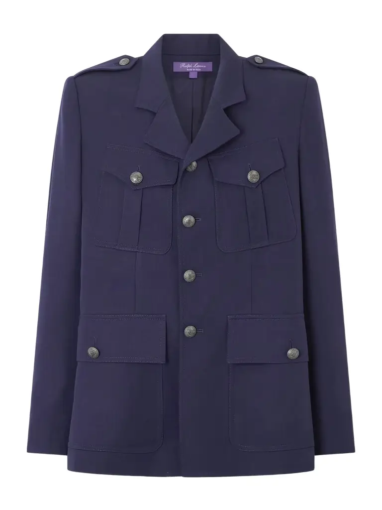 Ralph Lauren Collection Annabeth Grain De Poudre Wool Jacket