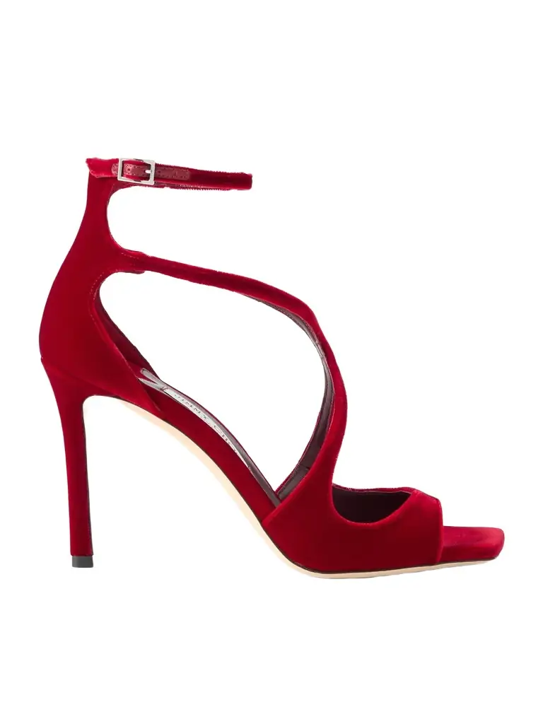 Jimmy Choo Azia 95 Velvet Sandals
