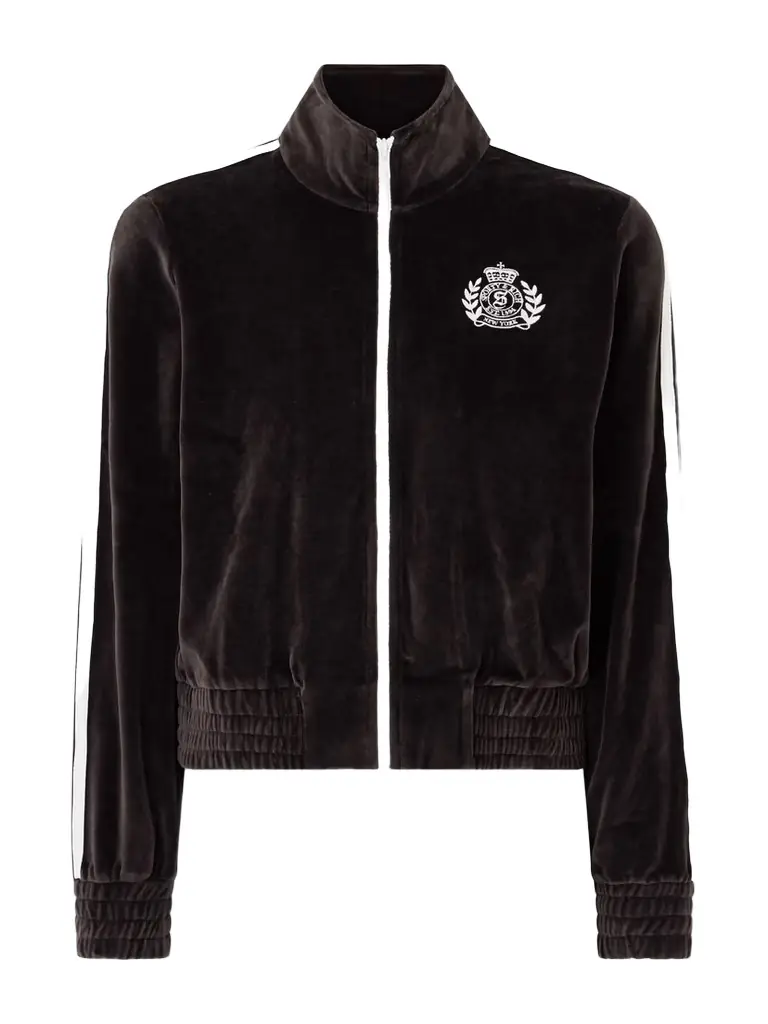Sporty & Rich Elio Embroidered Cotton-velour Track Jacket