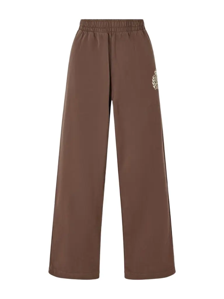 Sporty & Rich Embroidered Cotton-jersey Track Pants