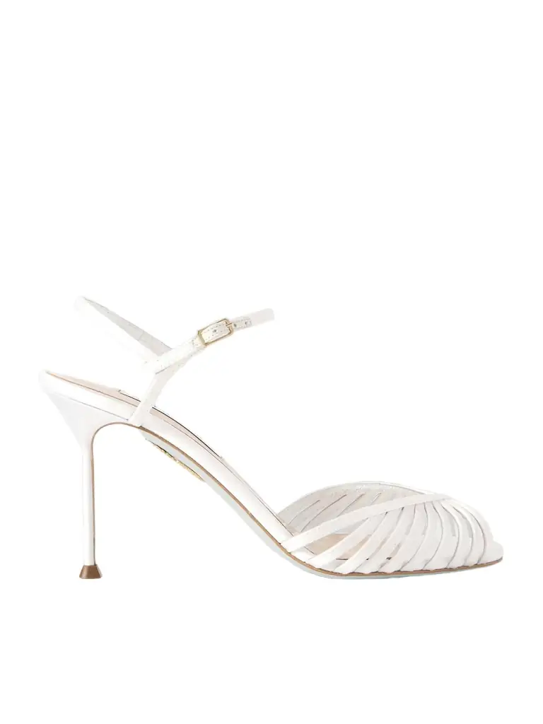 Aquazzura Hold Me 85 Satin Sandals