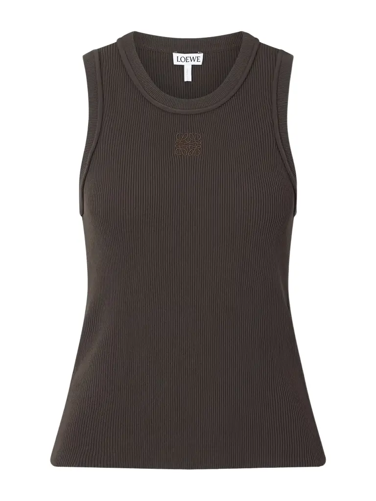 Loewe Anagram-embroidered Ribbed Tank