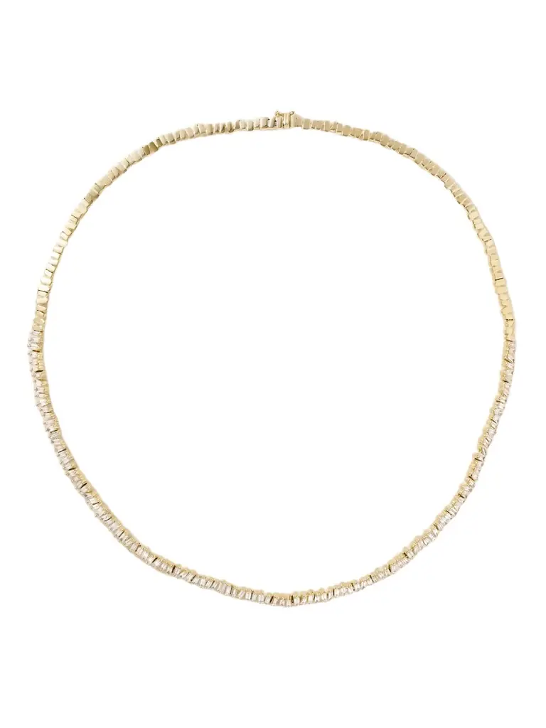 Suzanne Kalan 18-karat Gold Diamond Tennis Necklace