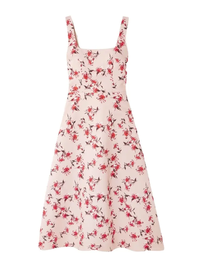 Emilia Wickstead Shiloh Floral-print Faille Midi Dress