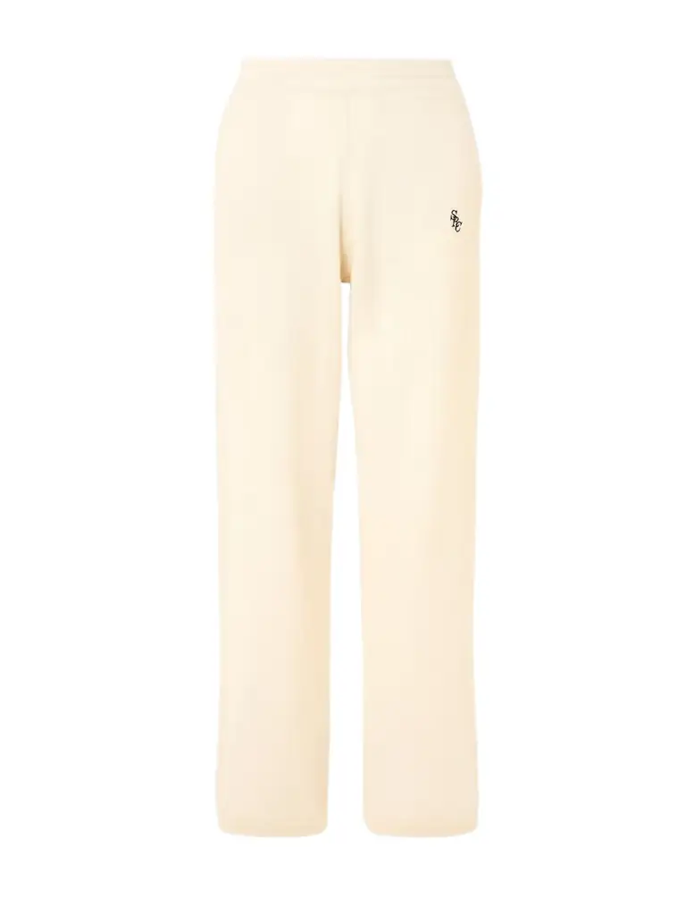 Sporty & Rich Embroidered Cashmere And Wool-blend Track Pants