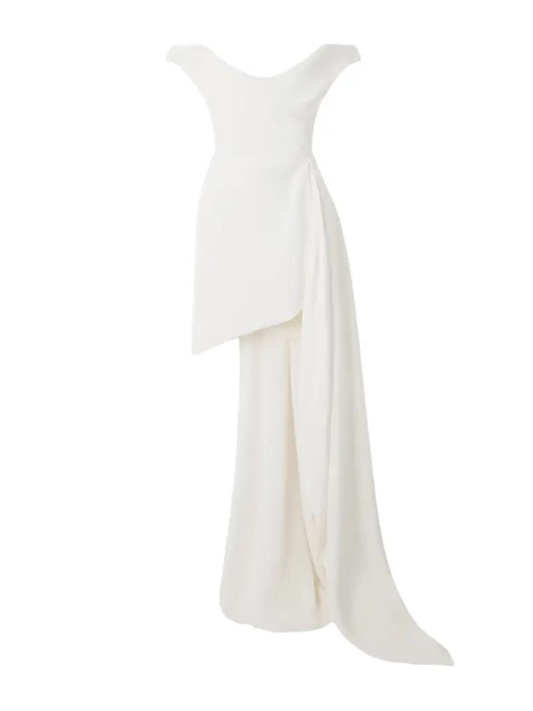 Vivienne Westwood Comet Asymmetric Draped Silk-cady Mini Dress