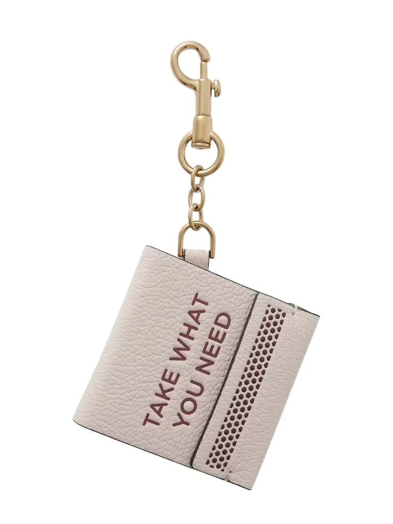 Anya Hindmarch Match Book Leather And Gold-tone Keychain