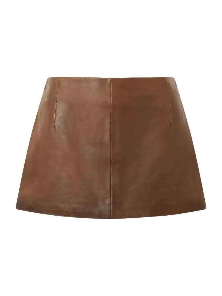 Nour Hammour Avery Leather Mini Skirt
