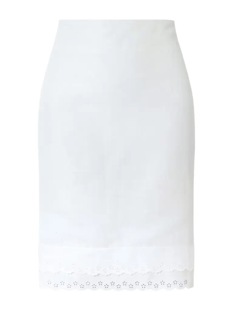 Magda Butrym Lace-trimmed Cotton And Linen-blend Mini Skirt