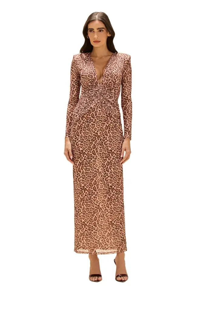 PatBo PANTHERA TULLE MAXI DRESS