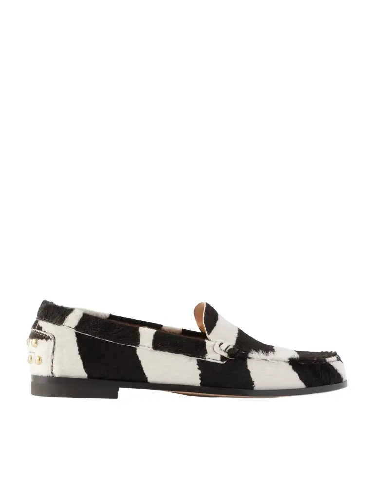 Tod's Studded Zebra-print Calf Hair Loafers
