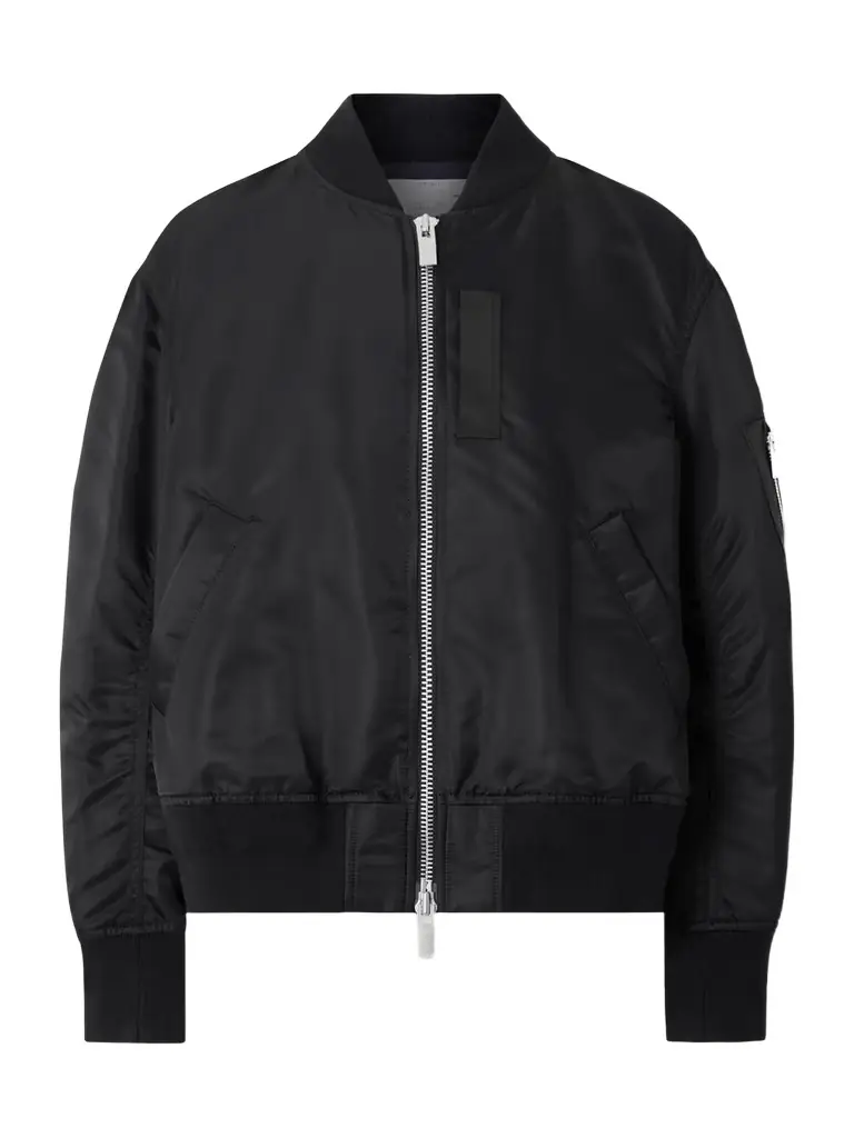 Sacai Pleated Padded Shell Bomber Jacket