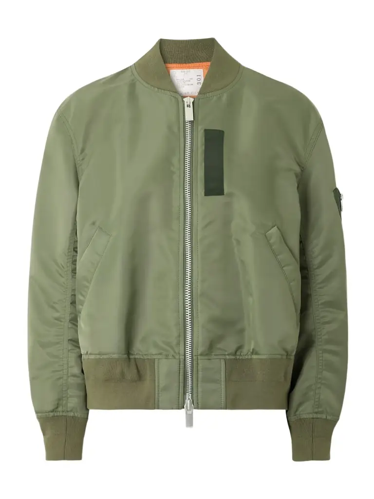 Sacai Pleated Padded Shell Bomber Jacket