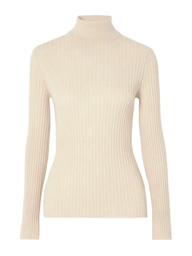 The Elder Statesman Ribbed Cashmere Turtleneck Sweater