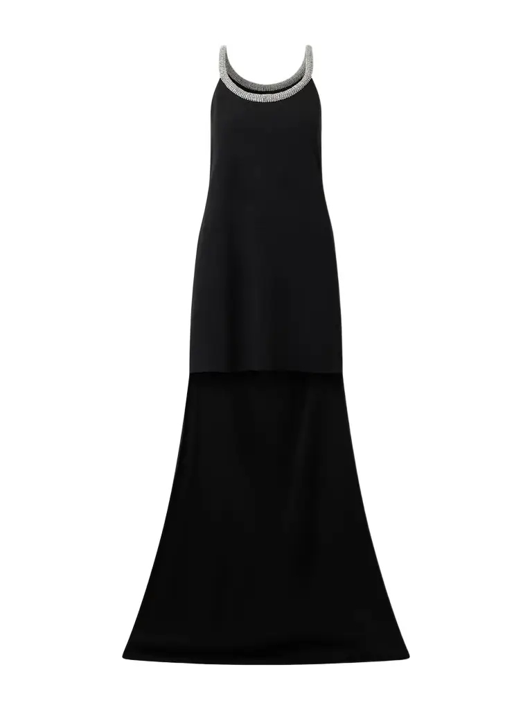 Tom Ford Crystal-embellished Satin-crepe Gown