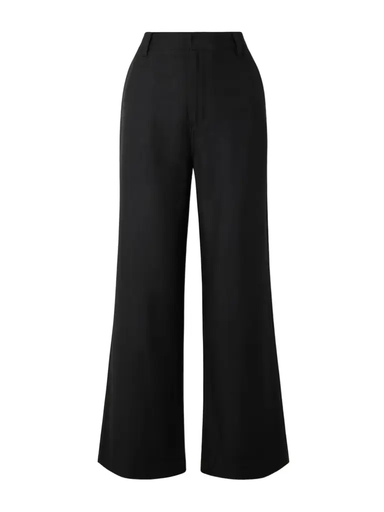 The Elder Statesman Cashmere And Wool-blend Twill Wide-leg Pants