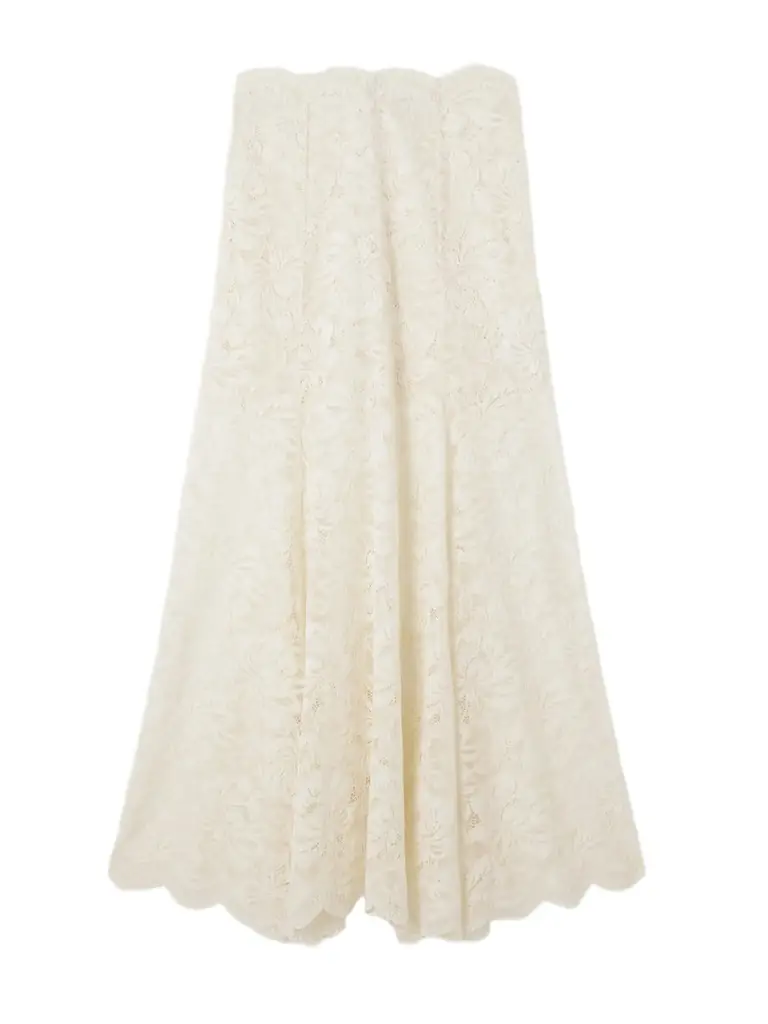 Rabanne Scalloped Lace Maxi Skirt