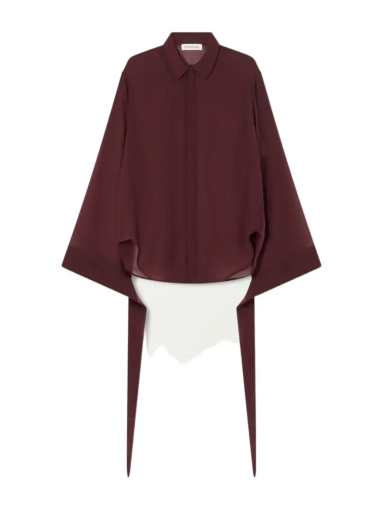 The Frankie Shop Verlin Tie-detailed Chiffon Shirt