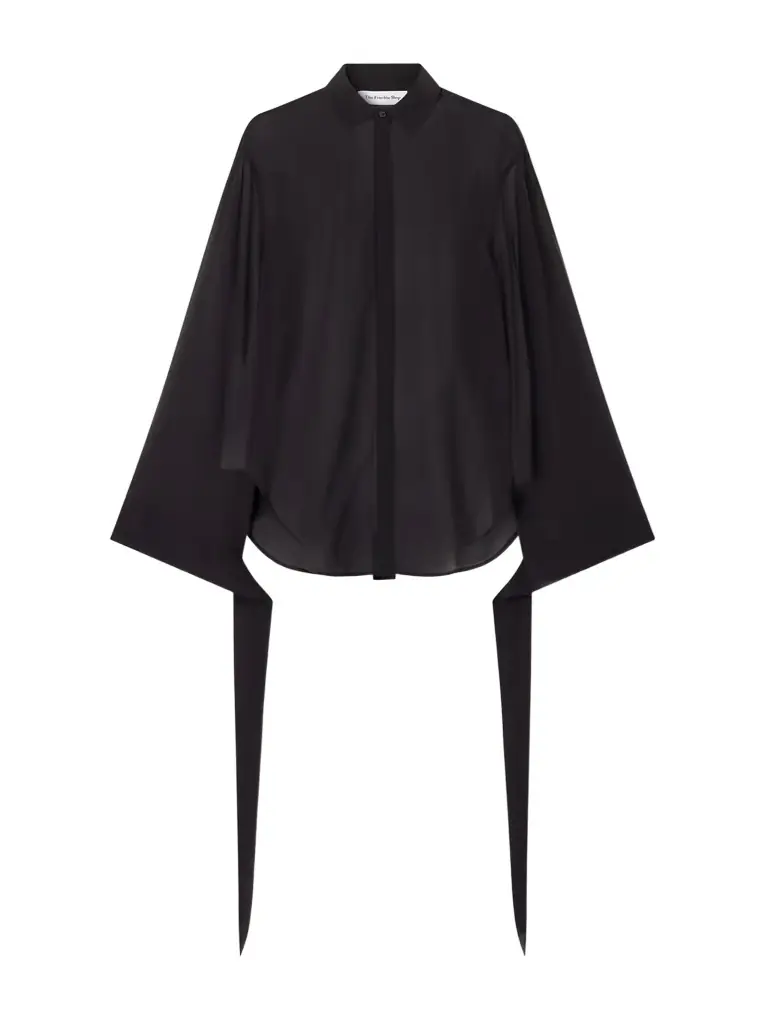 The Frankie Shop Verlin Tie-detailed Chiffon Shirt