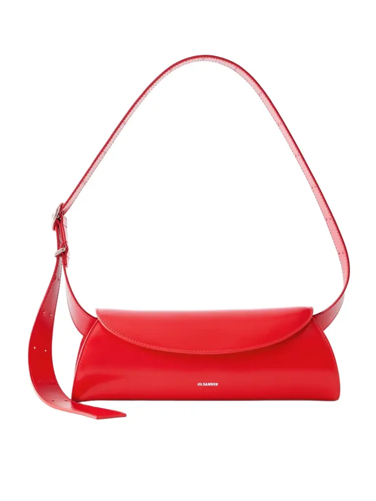 Jil Sander Cannolo Small Leather Shoulder Bag