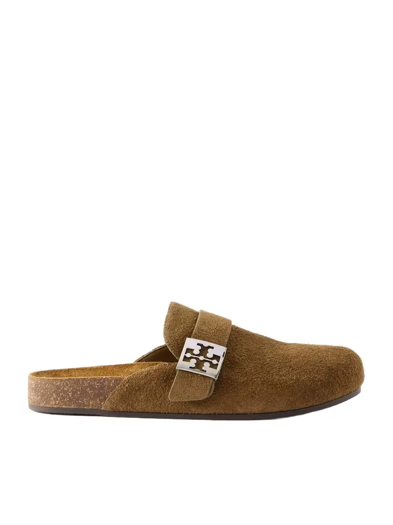 Tory Burch Mellow Embellished Suede Clogs