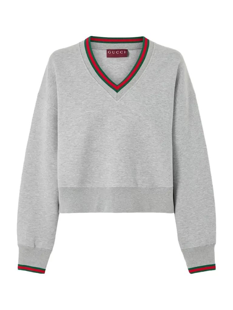Gucci Striped Cotton-blend Jersey Sweater