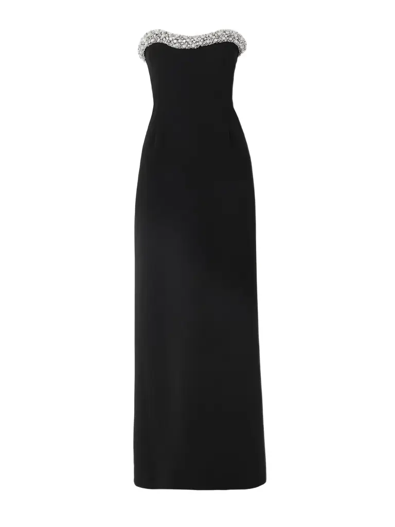 Simkhai Riona Strapless Embellished Crepe Gown