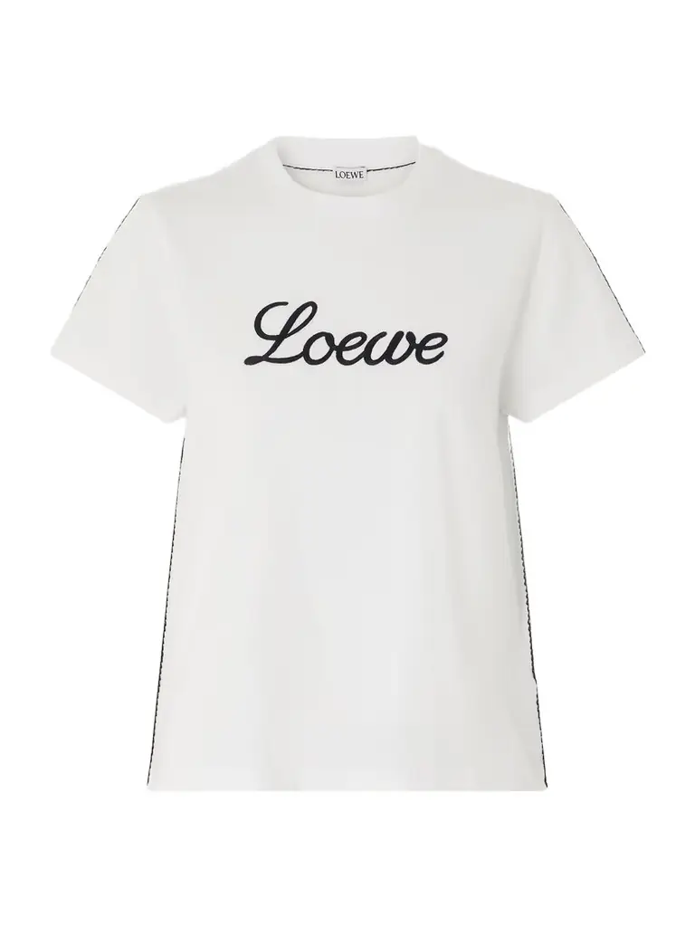 Loewe Embroidered Cotton-jersey T-shirt