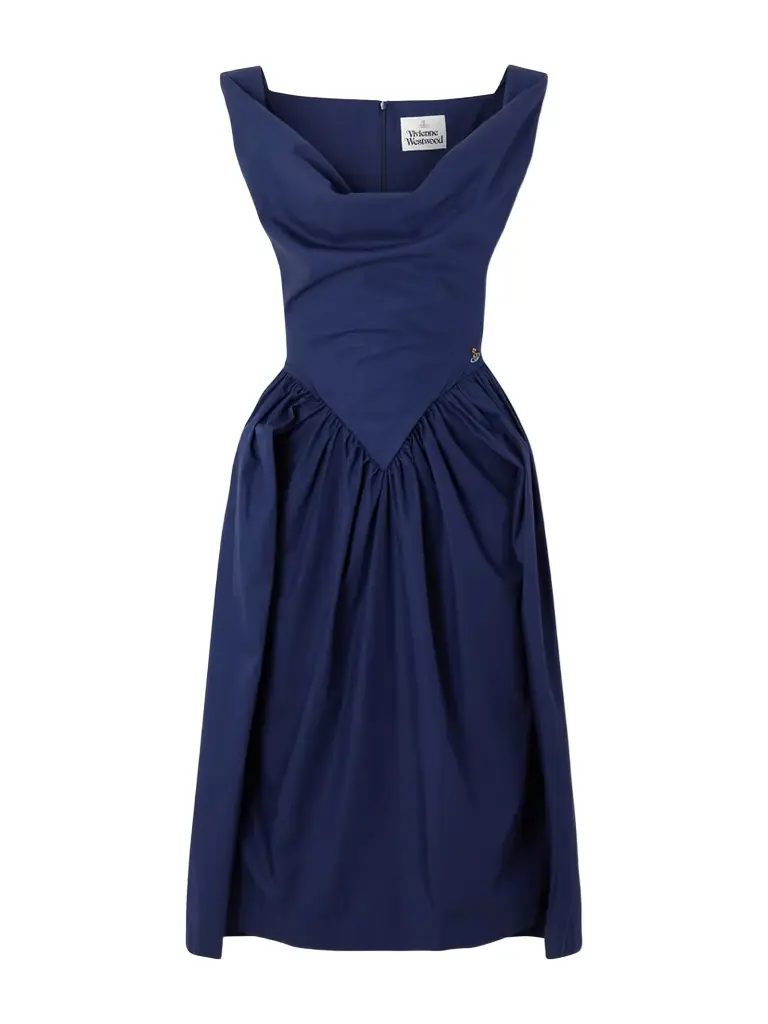 Vivienne Westwood Sunday Gathered Cotton-poplin Midi Dress