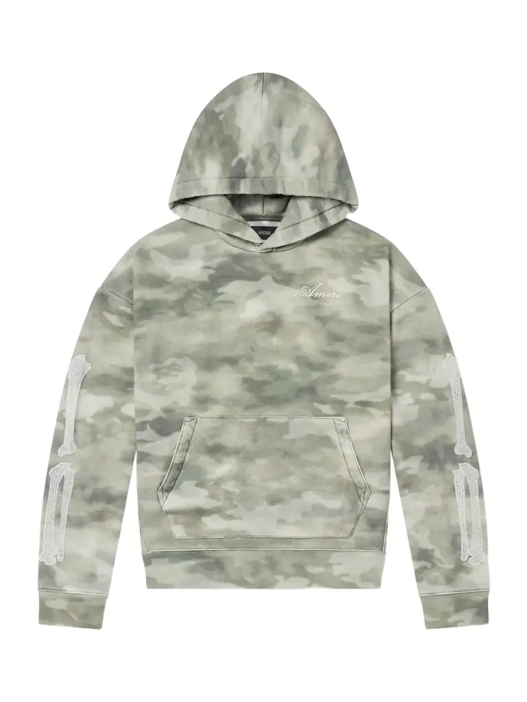 AMIRI Logo-Embroidered Appliquéd Camouflage-Print Cotton-Jersey Hoodie - Men