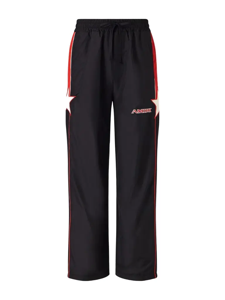 AMIRI Straight-Leg Logo-Embroidered Striped Shell Sweatpants - Men