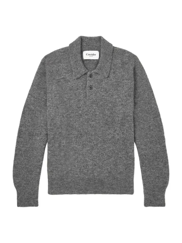 Corridor Baby Alpaca-Blend Polo Sweater - Men