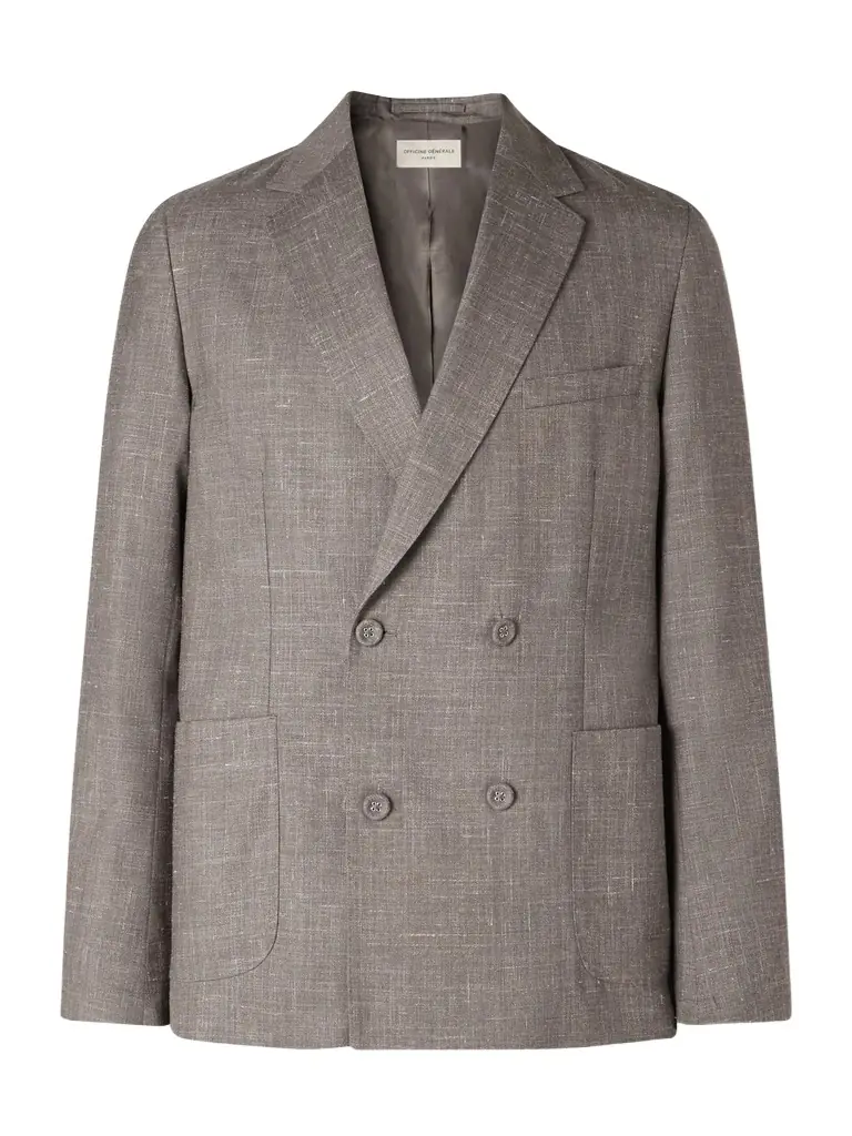 OFFICINE GÉNÉRALE Leon Wool, Silk and Linen-Blend Suit Jacket - Men